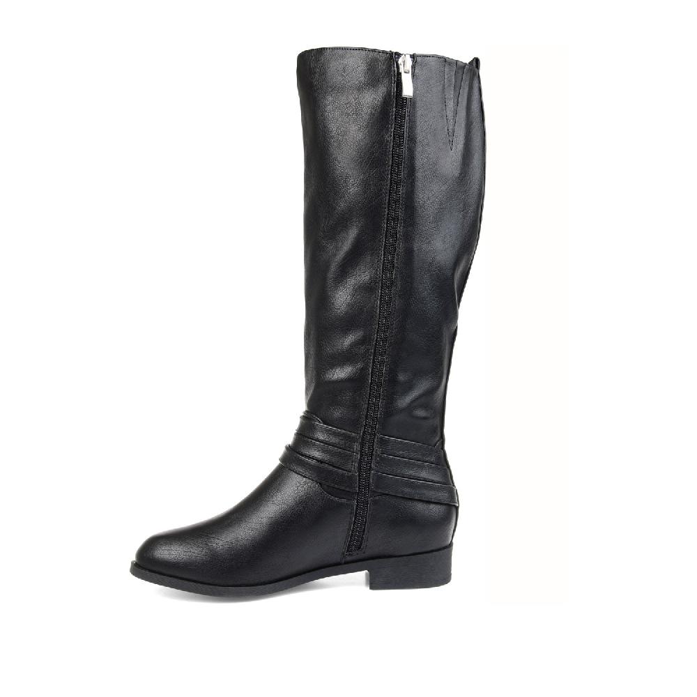 Journee Collection IVIE KNEE HIGH BOOTS IN WIDE CALF Brown PU