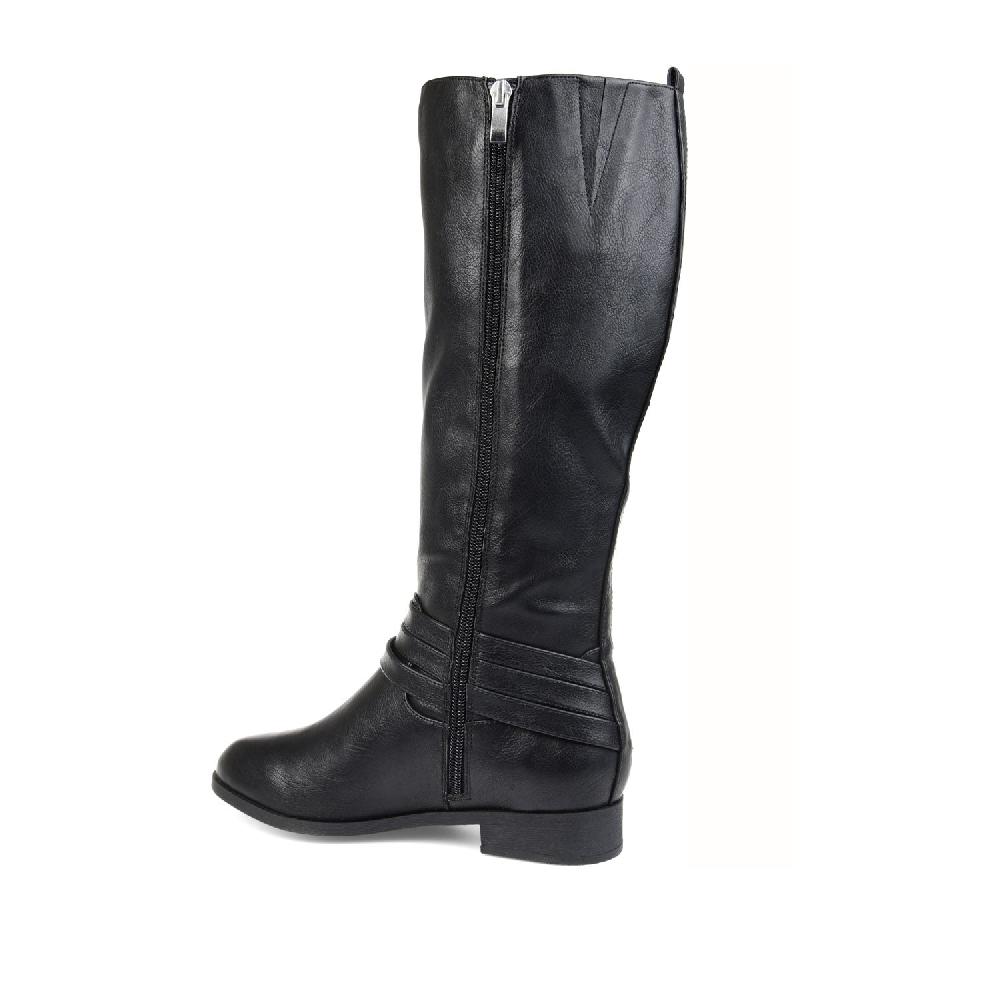 Journee Collection IVIE KNEE HIGH BOOTS IN WIDE CALF Brown PU