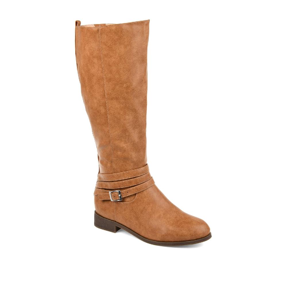 Journee Collection IVIE KNEE HIGH BOOTS IN X-WIDE CALF Brown PU