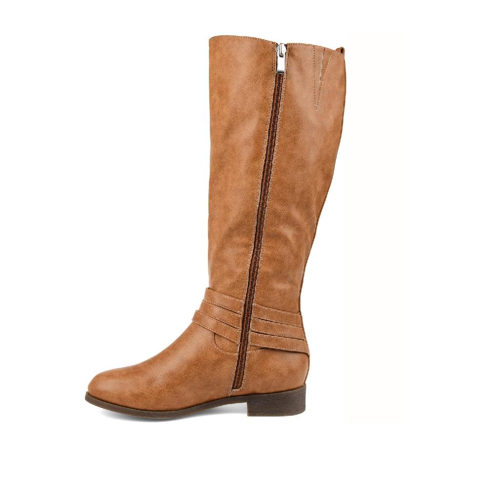 Journee Collection IVIE KNEE HIGH BOOTS IN X-WIDE CALF Brown PU