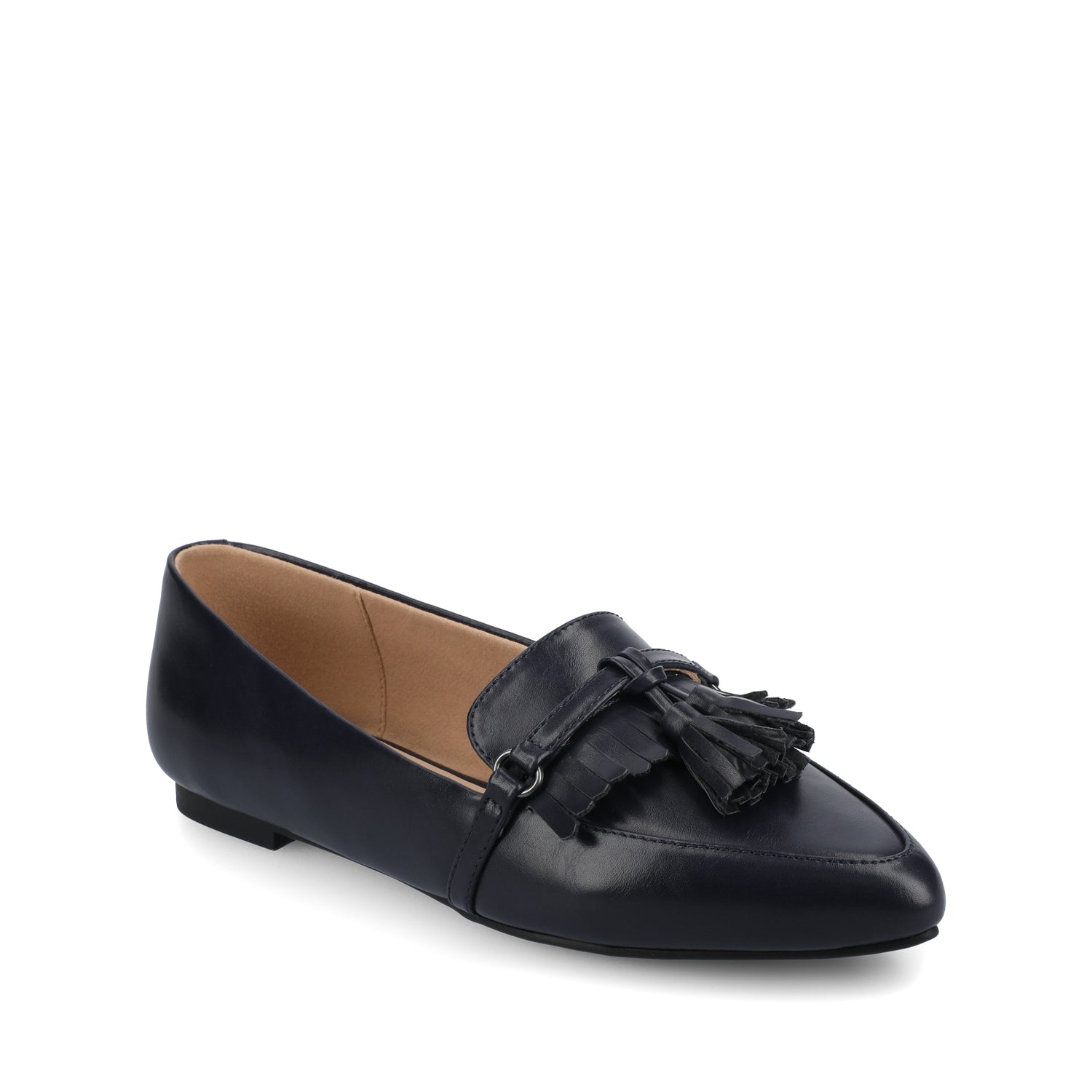 Journee Collection JANNAH TASSEL LOAFER FLATS IN WIDE Black