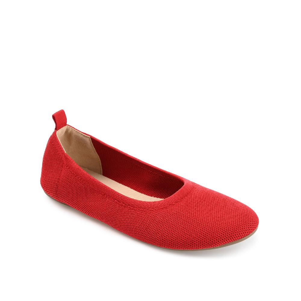 Journee Collection JERSIE BALLET FLATS IN KNIT FABRIC Pink