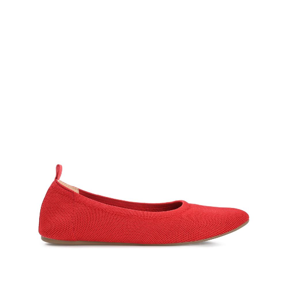 journee collection JERSIE BALLET FLATS IN KNIT FABRIC Pink