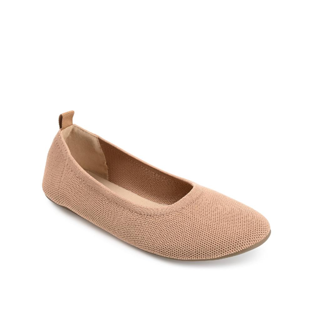 Journee Collection JERSIE KNIT BALLET FLATS IN WIDE Pink