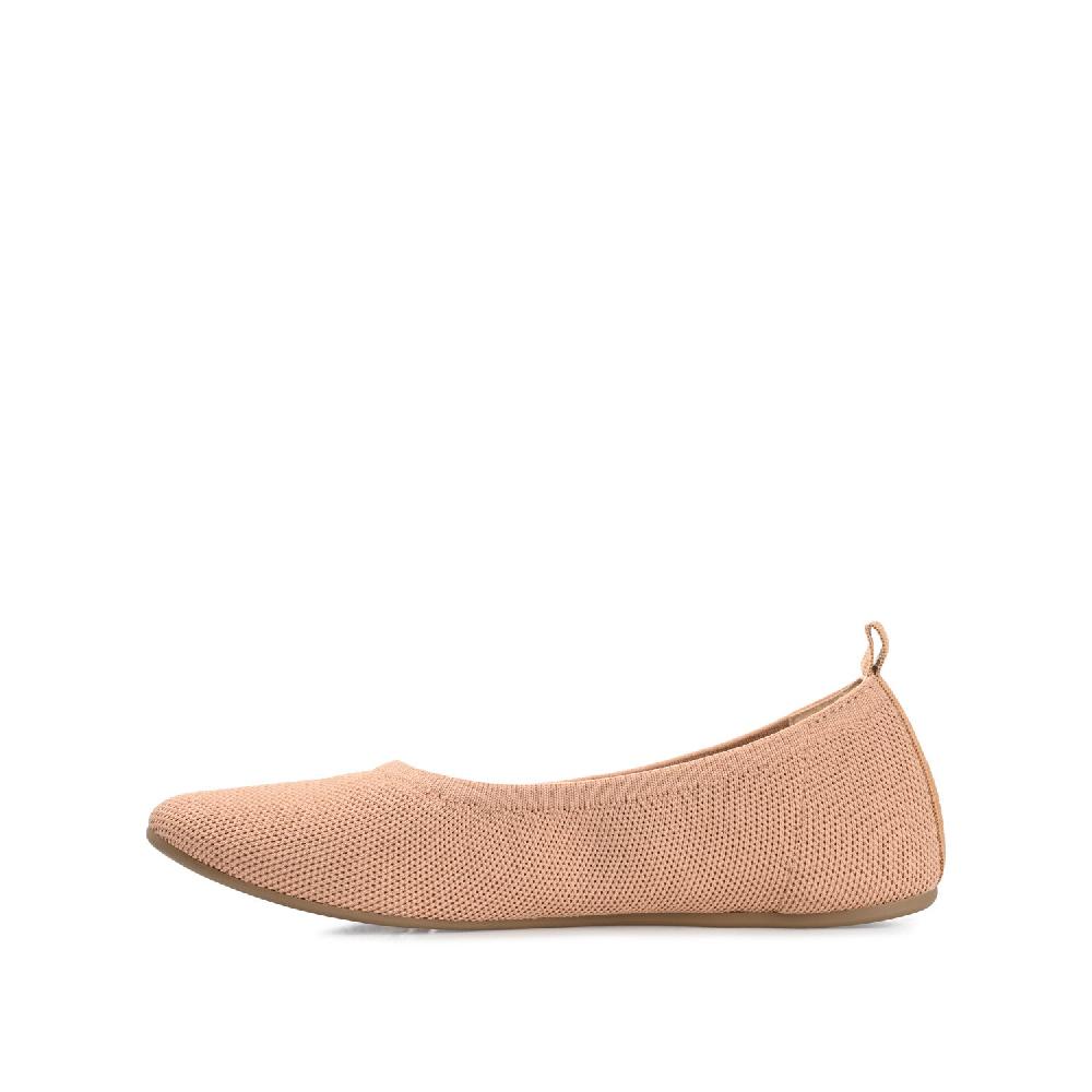 Journee Collection JERSIE KNIT BALLET FLATS IN WIDE Pink