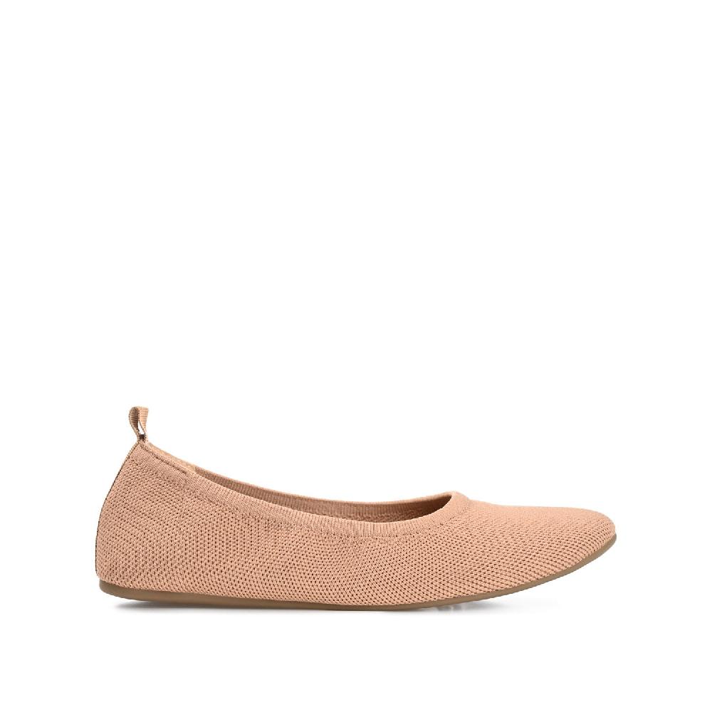 journee collection JERSIE KNIT BALLET FLATS IN WIDE Pink