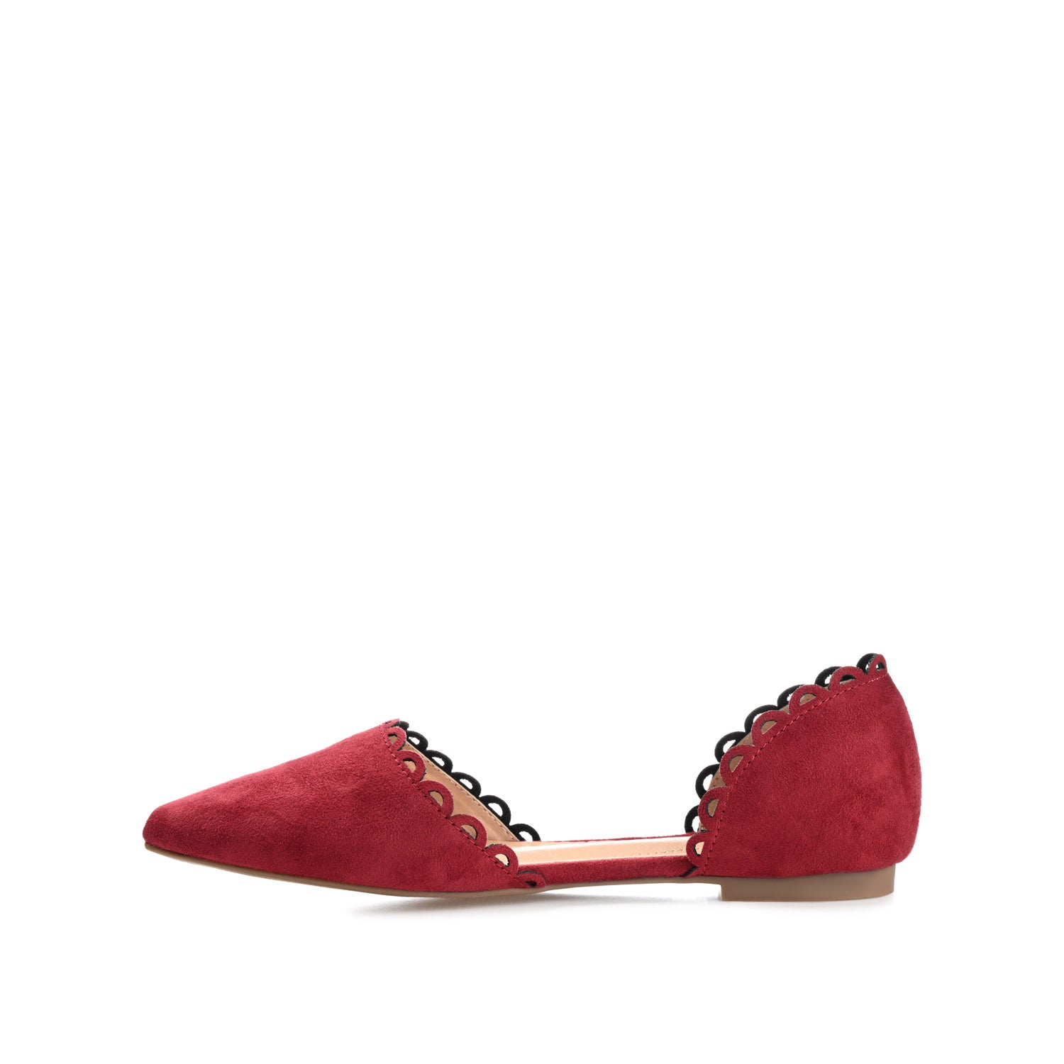 Journee Collection JEZLIN D'ORSAY FLATS IN FAUX SUEDE Wine