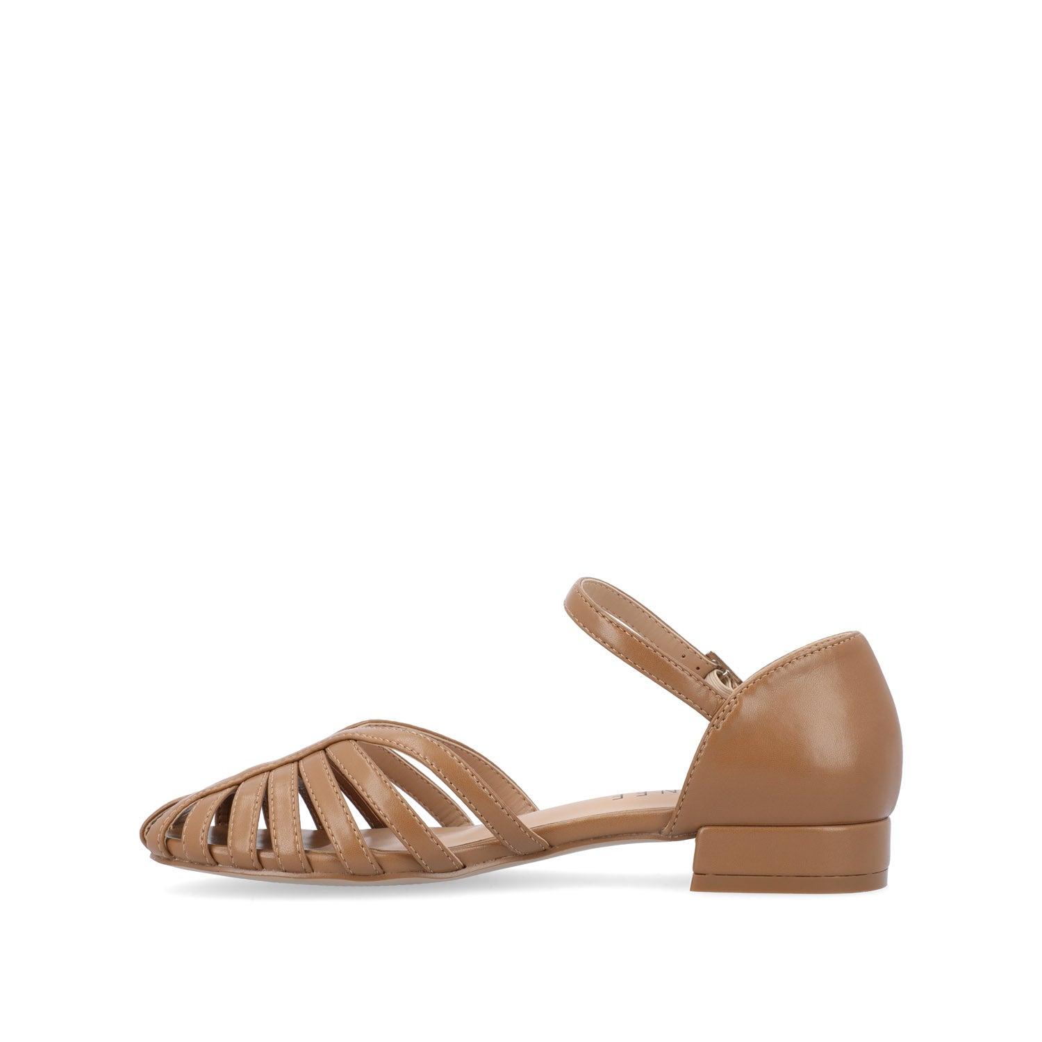 Journee Collection JOANNAH FISHERMAN SANDALS IN FAUX LEATHER Beige