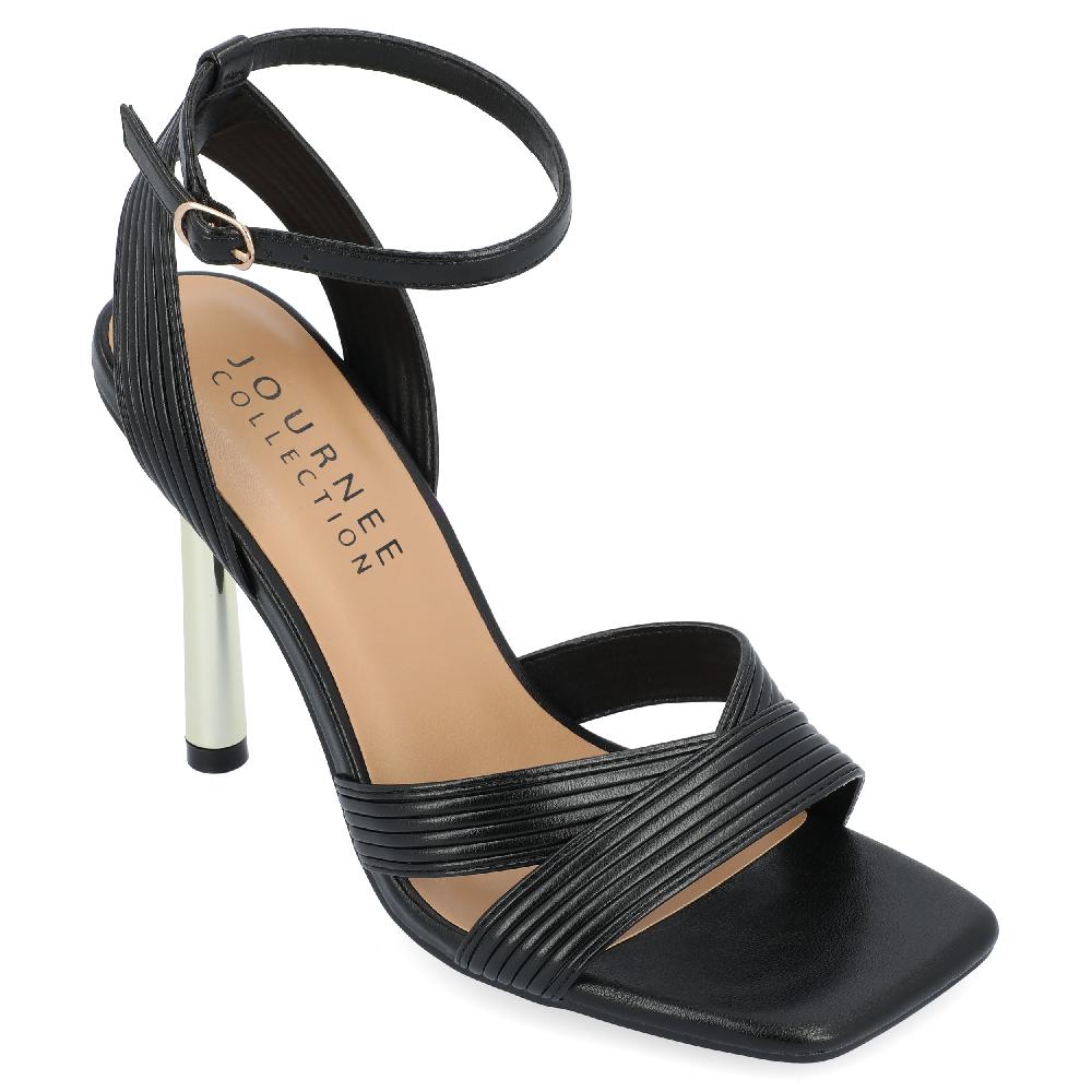 Journee Collection ANNETT HEELED SANDALS Black