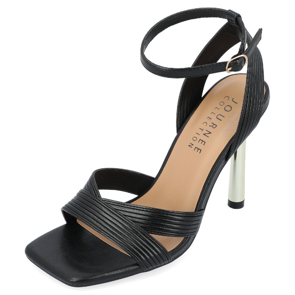 Journee Collection ANNETT HEELED SANDALS Black