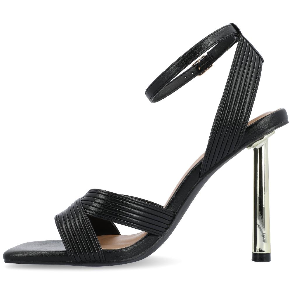 Journee Collection ANNETT HEELED SANDALS Black