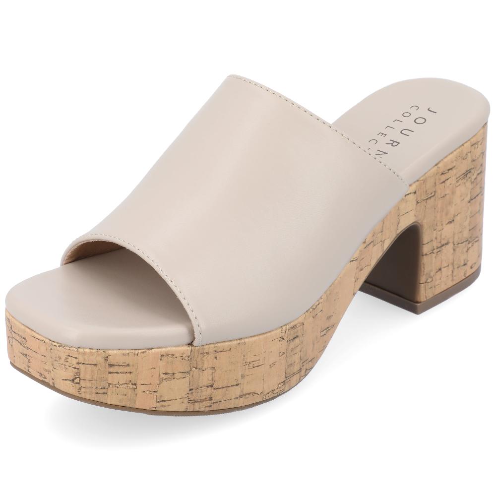 Journee Collection ASTTER HEELED SANDALS Taupe