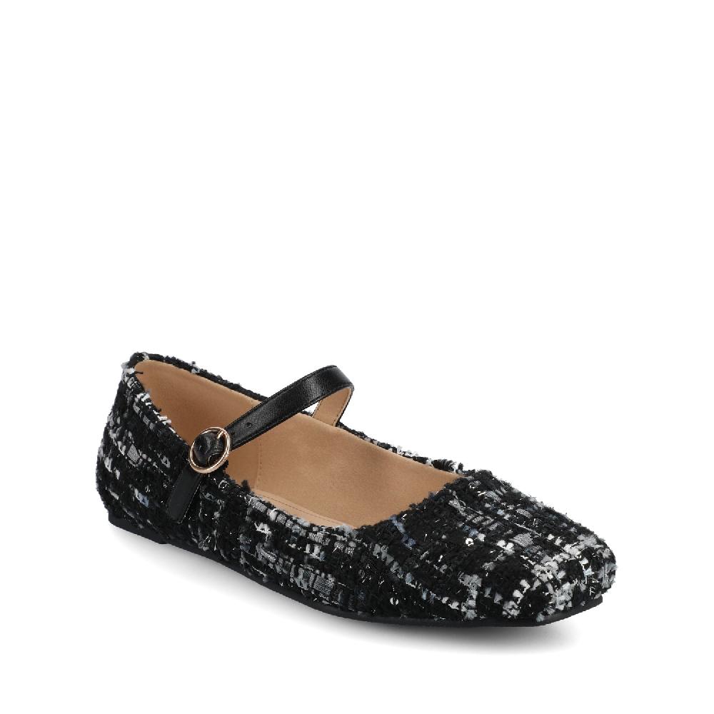 Journee Collection CARRIE DRESS FLATS Black Tweed
