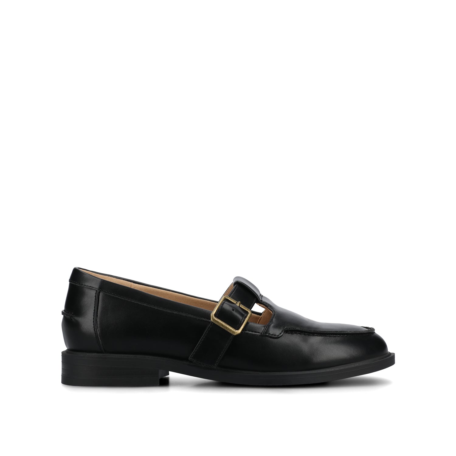 journee collection CORINA T-STRAP LOAFER Black