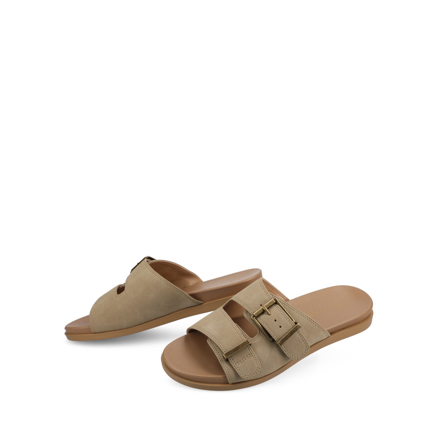 Journee Collection COSETTE FLAT SANDALS Beige