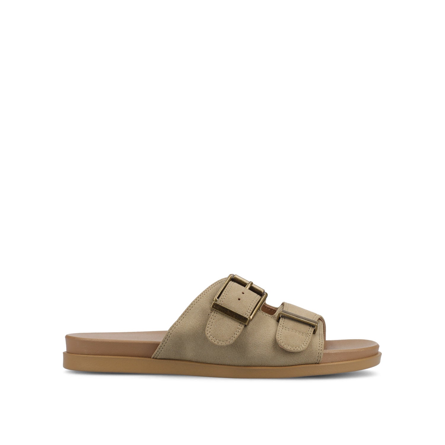 journee collection COSETTE FLAT SANDALS Beige