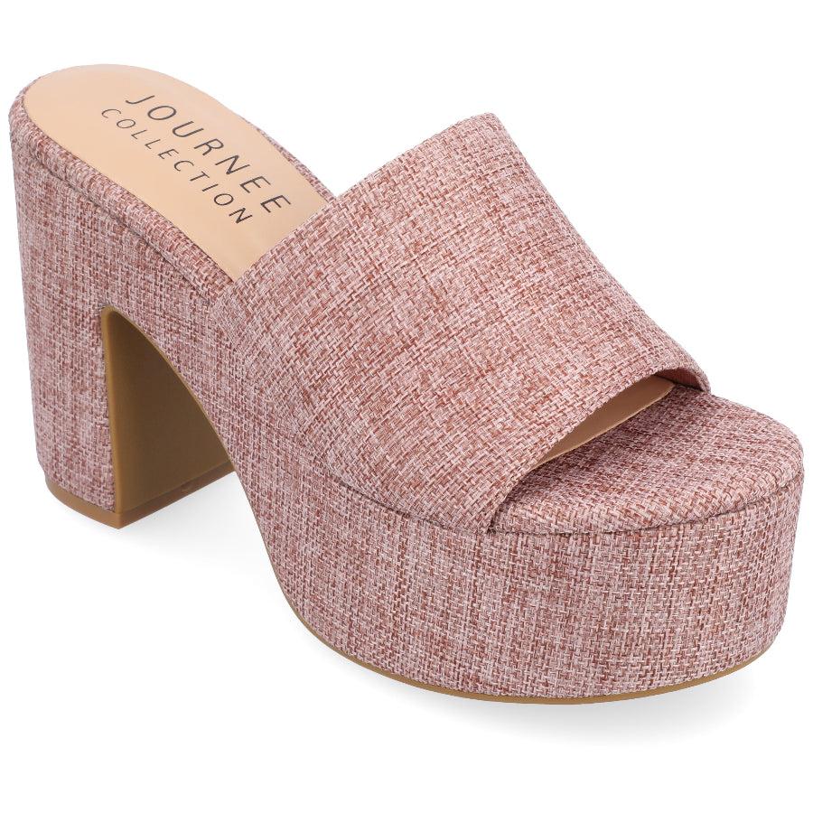 Journee Collection ENYYA PLATFORM SANDALS Mauve