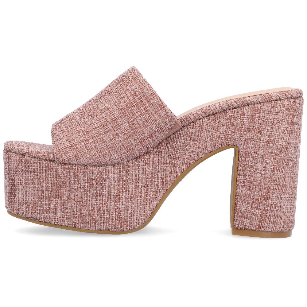 Journee Collection ENYYA PLATFORM SANDALS Mauve