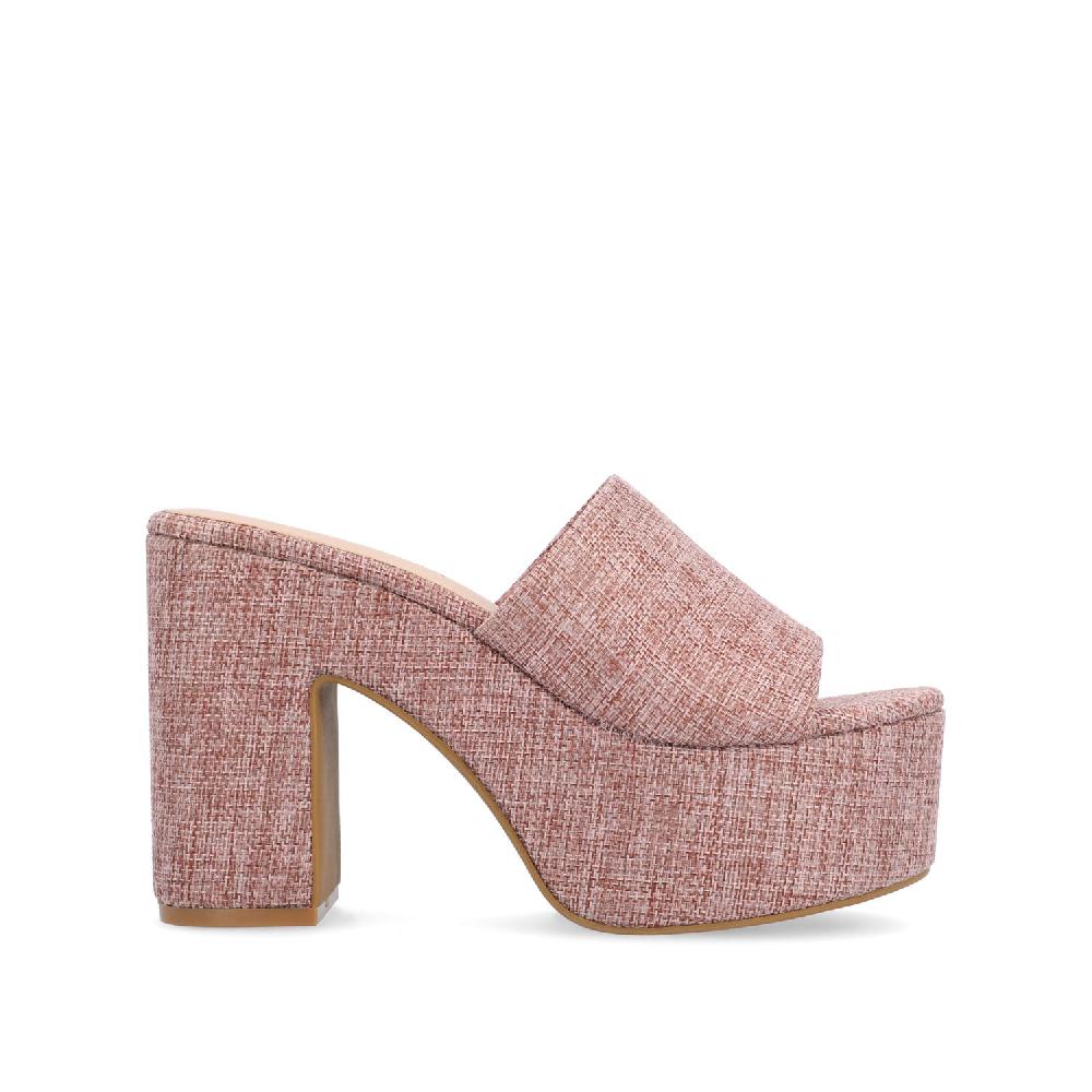 journee collection ENYYA PLATFORM SANDALS Mauve