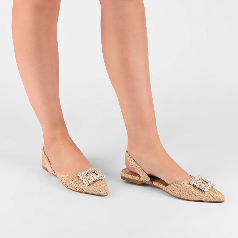 Journee Collection HANNAE SLINGBACK FLATS Brown