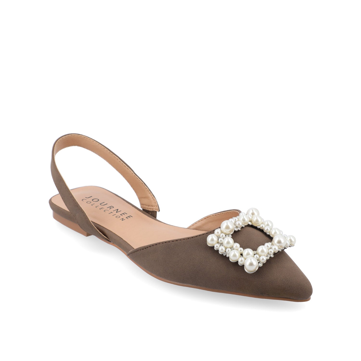 Journee Collection HANNAE SLINGBACK FLATS Brown