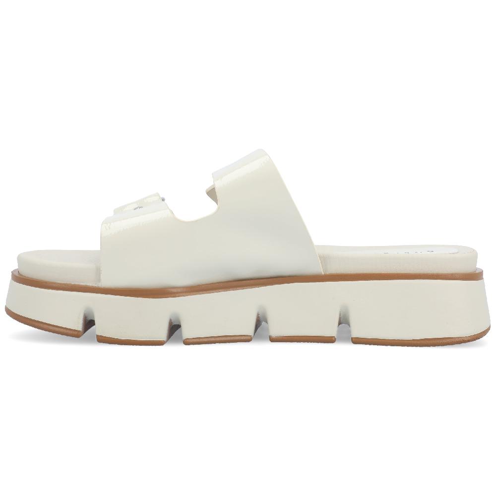 Journee Collection KANDRI SLIP-ON SANDALS Ivory