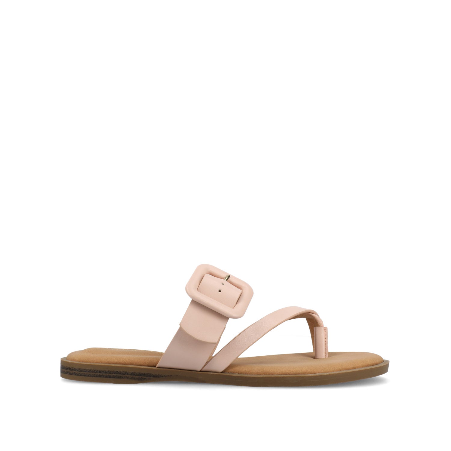journee collection LAYRA FLAT SANDALS Ivory