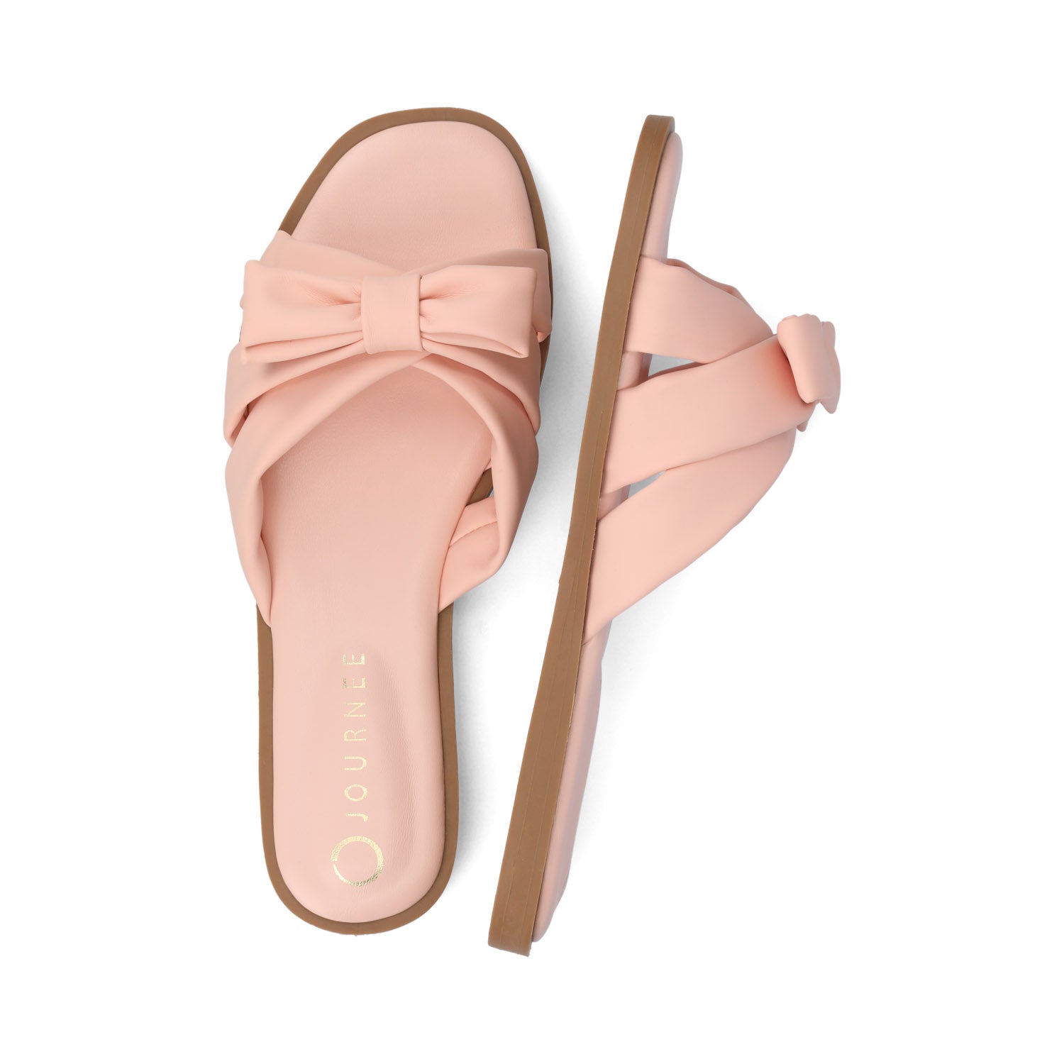 Journee Collection PRYLIN FLAT SANDALS Bone