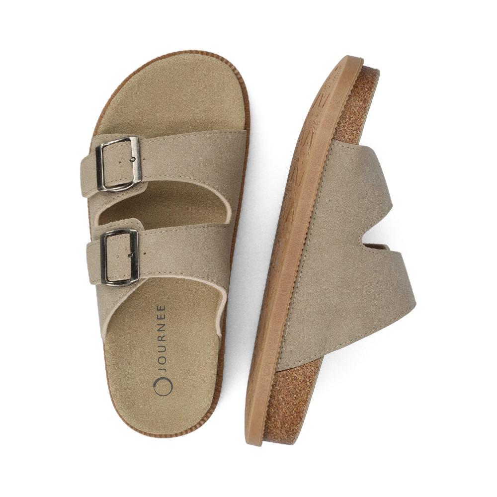 Journee Collection TULA SLIDE SANDAL Mocha