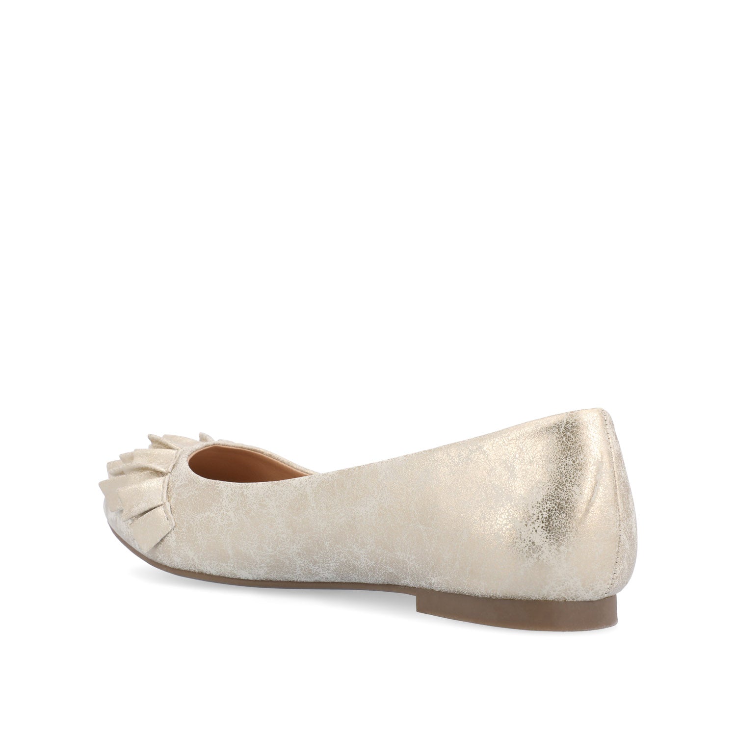 Journee Collection JUDY BALLET FLATS IN FAUX LEATHER Gold PU