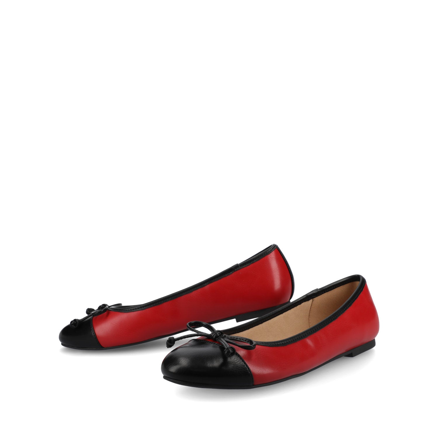 Journee Collection KAIAH CAPTOE BALLET FLATS IN FAUX LEATHER IN WIDE Oxblood Patent