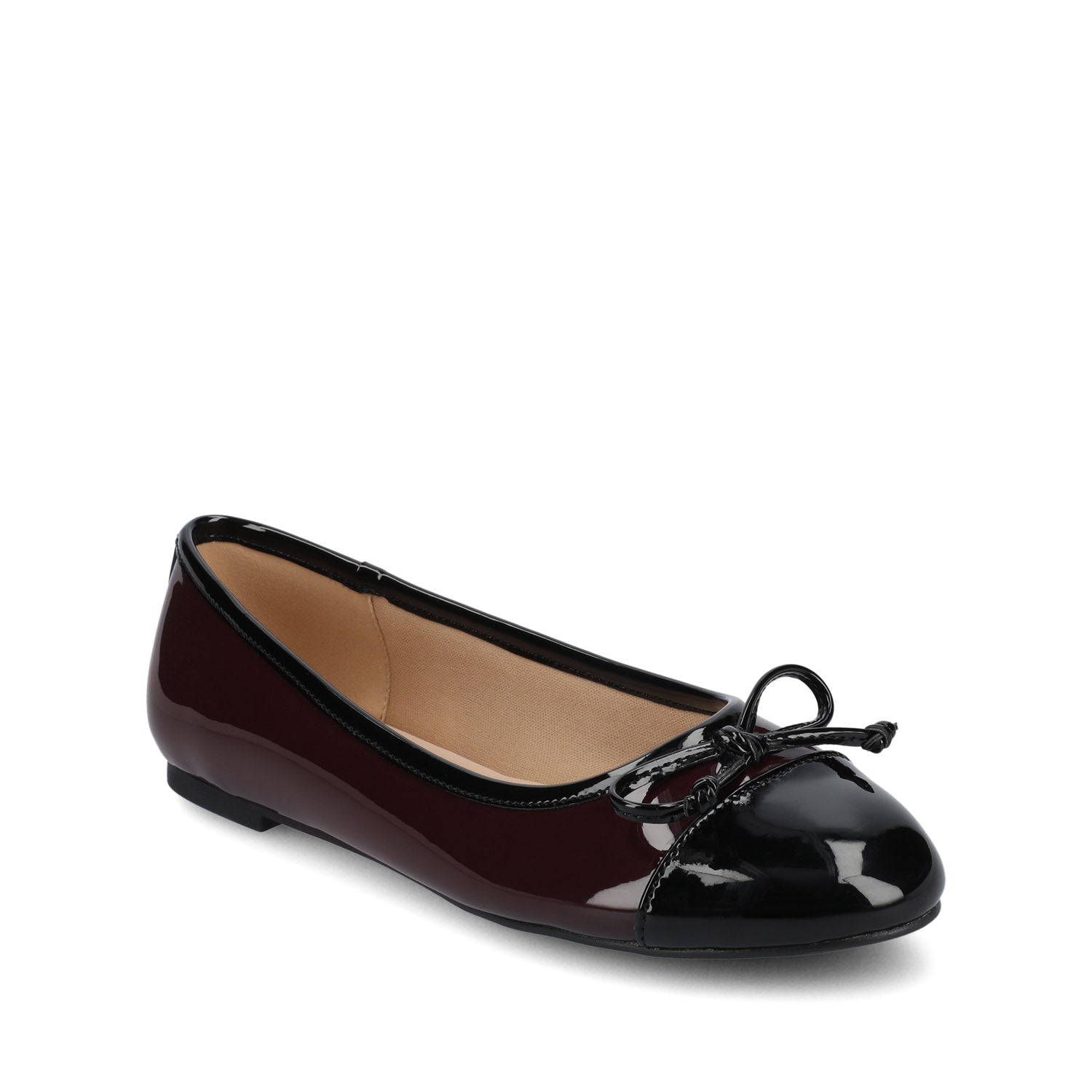 Journee Collection KAIAH CAPTOE BALLET FLATS IN FAUX LEATHER Silver