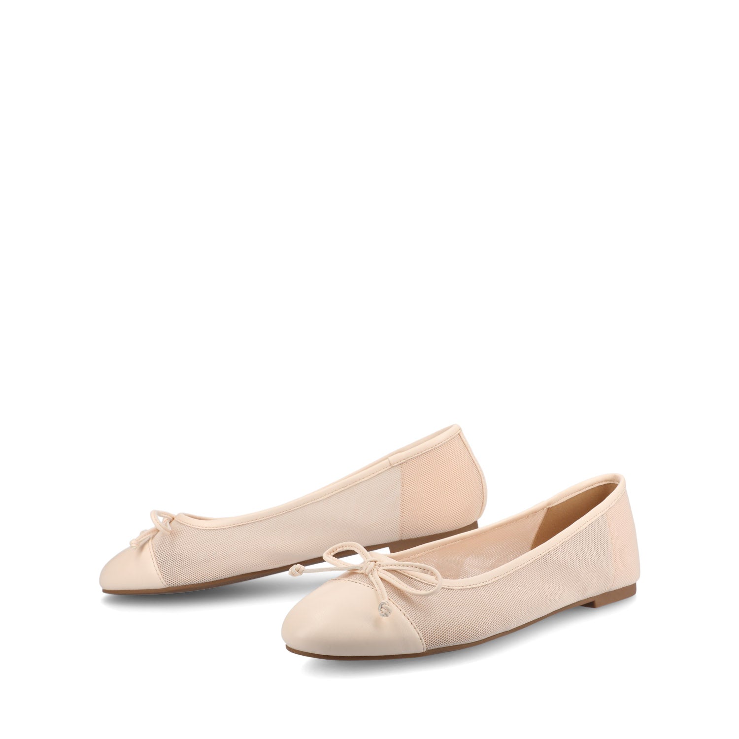 Journee Collection KAIAH CAPTOE BALLET FLATS IN WIDE Blush Mesh