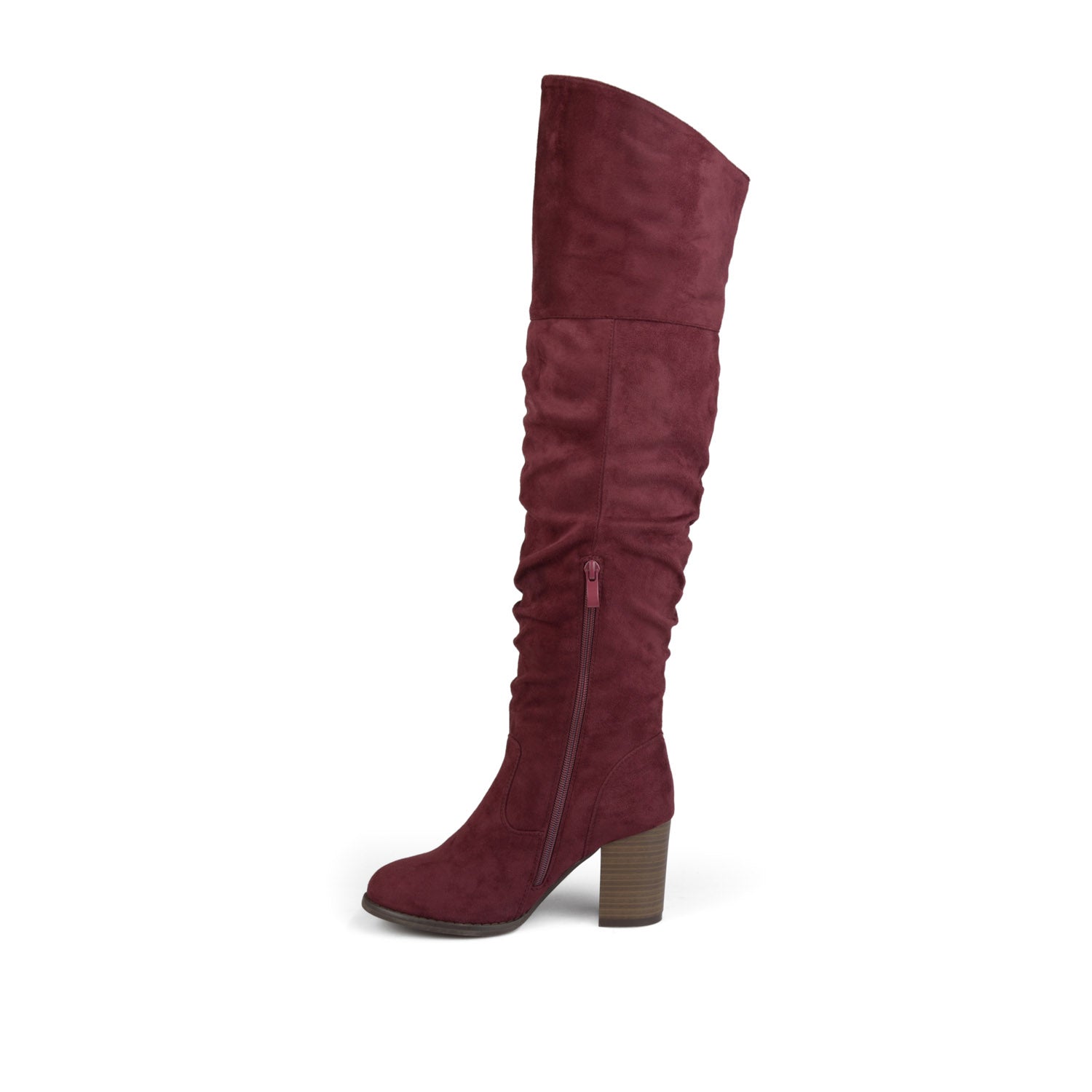 Journee Collection KAISON BOOTS IN WIDE WIDTH Stone Faux Suede