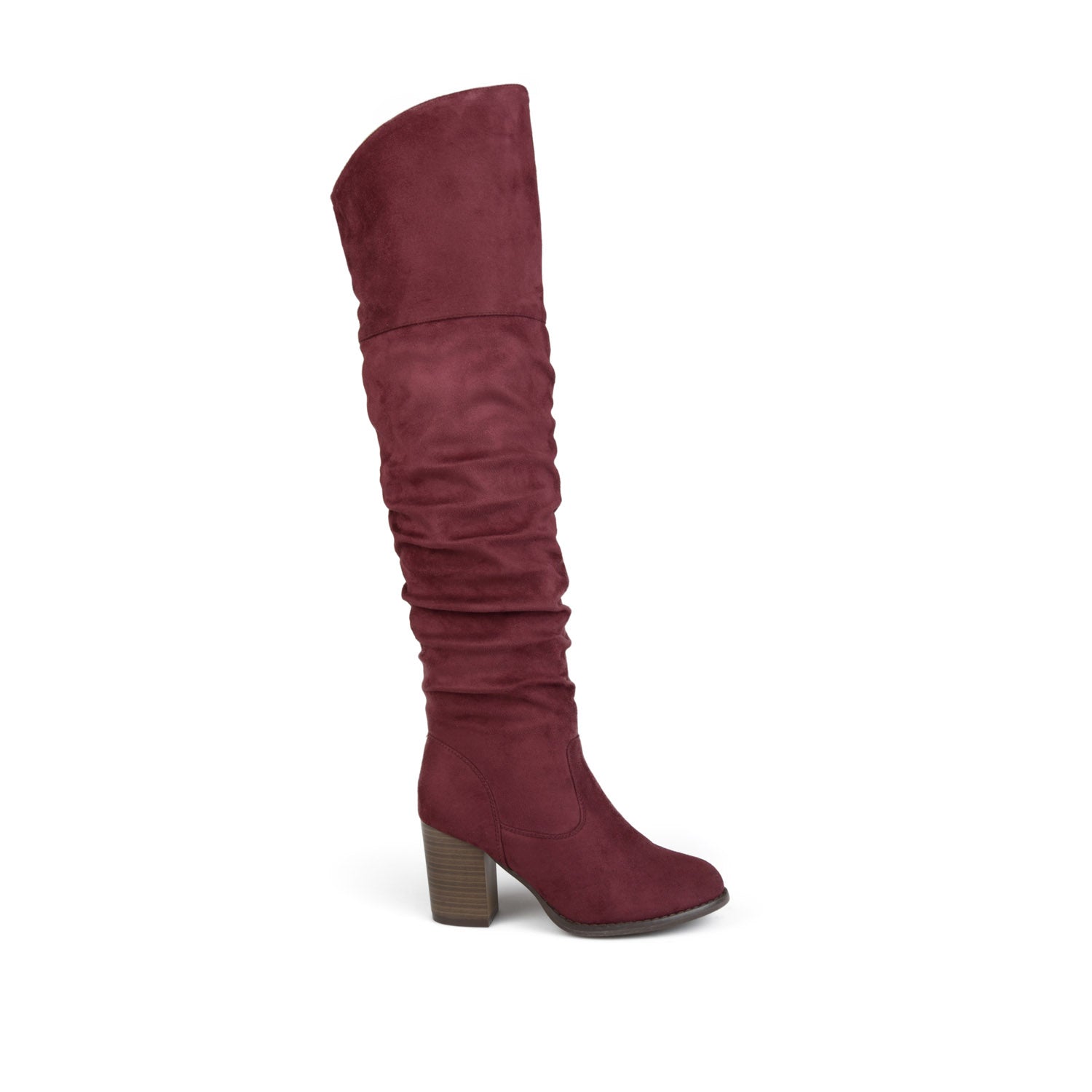 journee collection KAISON BOOTS IN WIDE WIDTH Stone Faux Suede