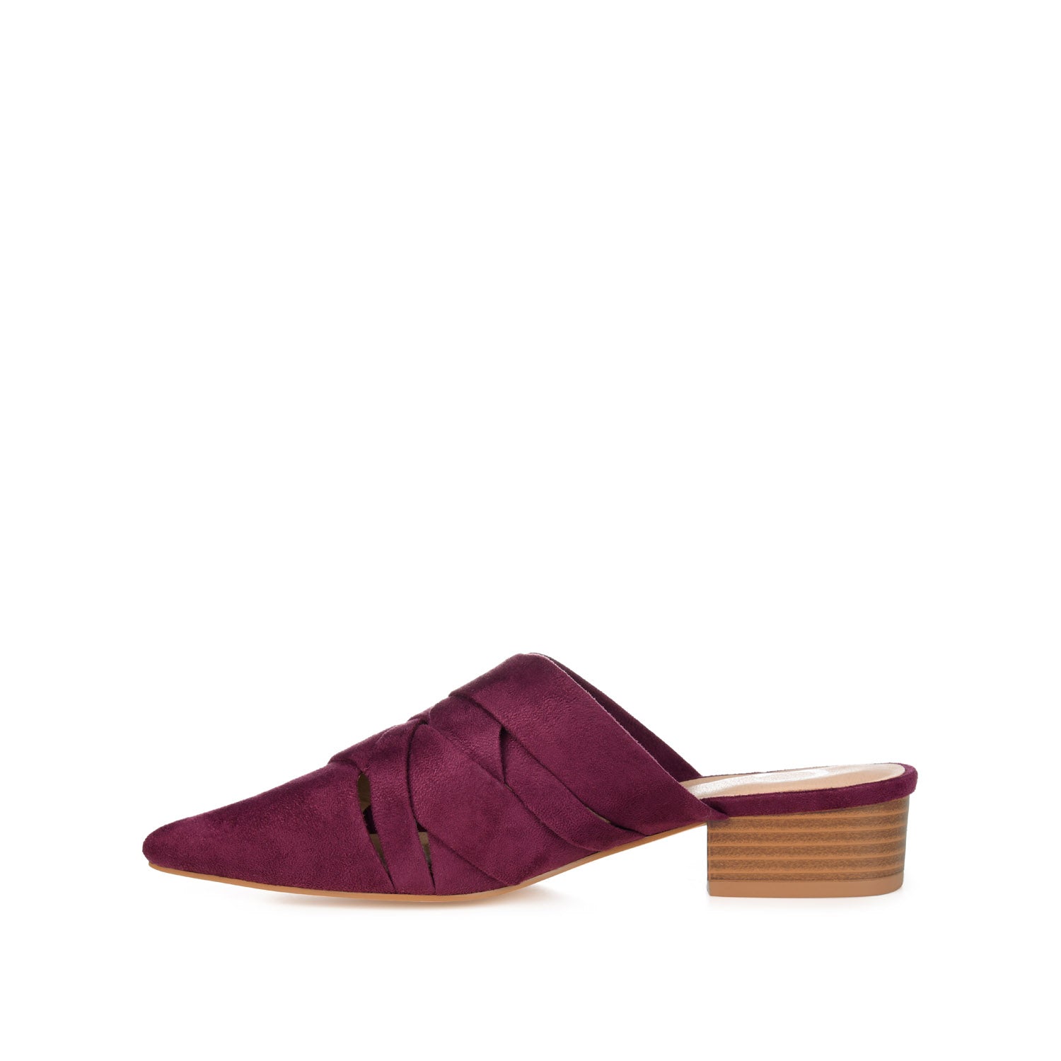 Journee Collection KALIDA MULE FLATS IN FAUX SUEDE Purple
