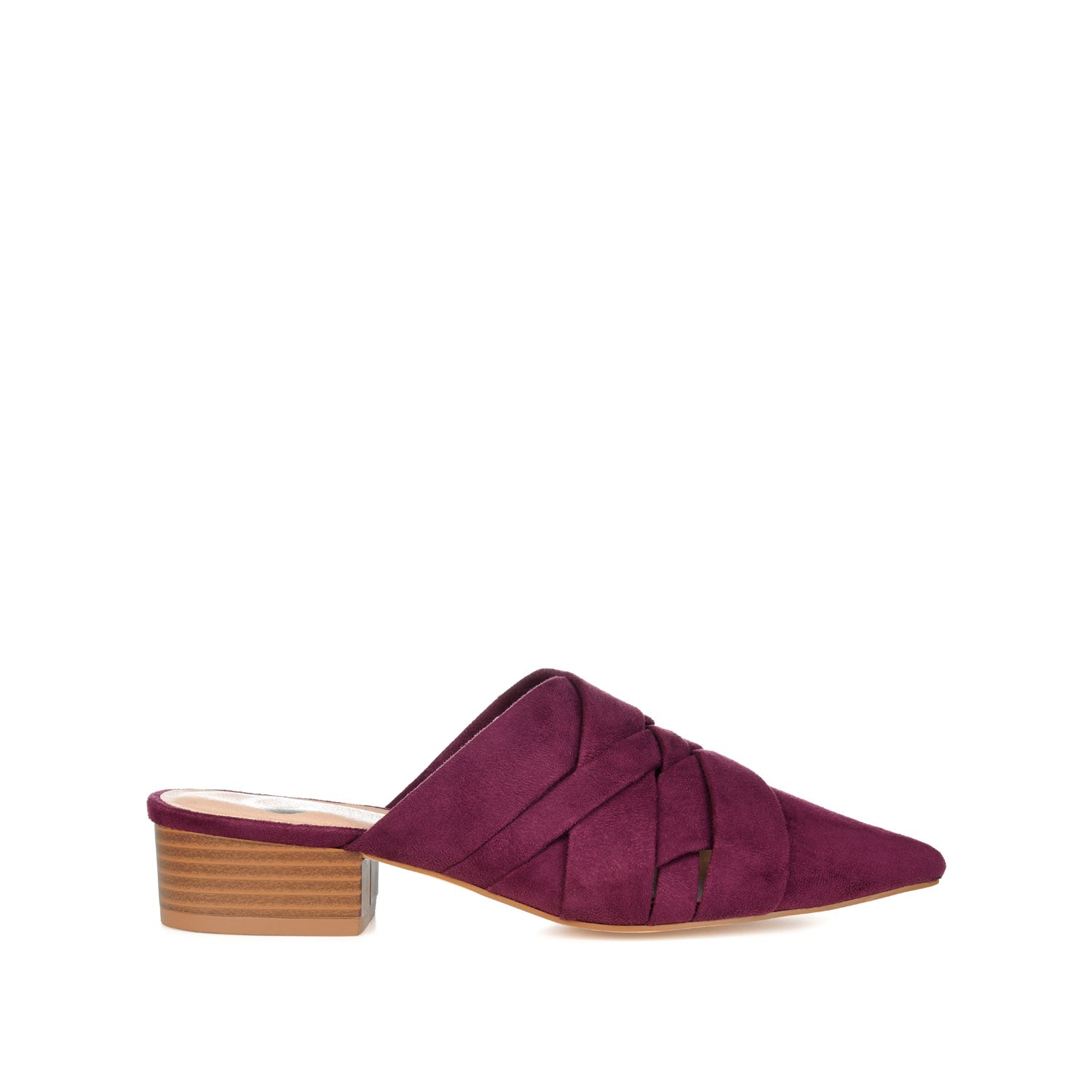 journee collection KALIDA MULE FLATS IN FAUX SUEDE Purple