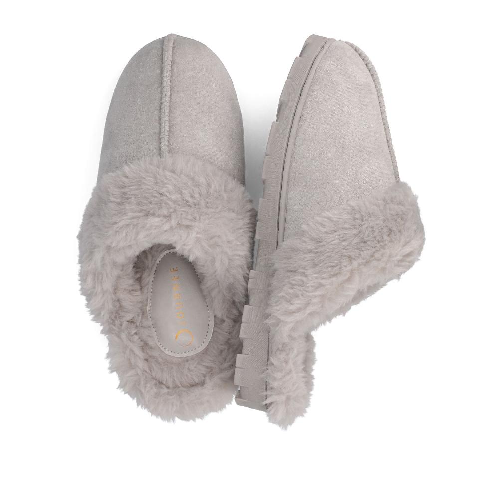 Journee Collection KALLI SLIPPERS IN FAUX SUEDE Grey Faux Suede