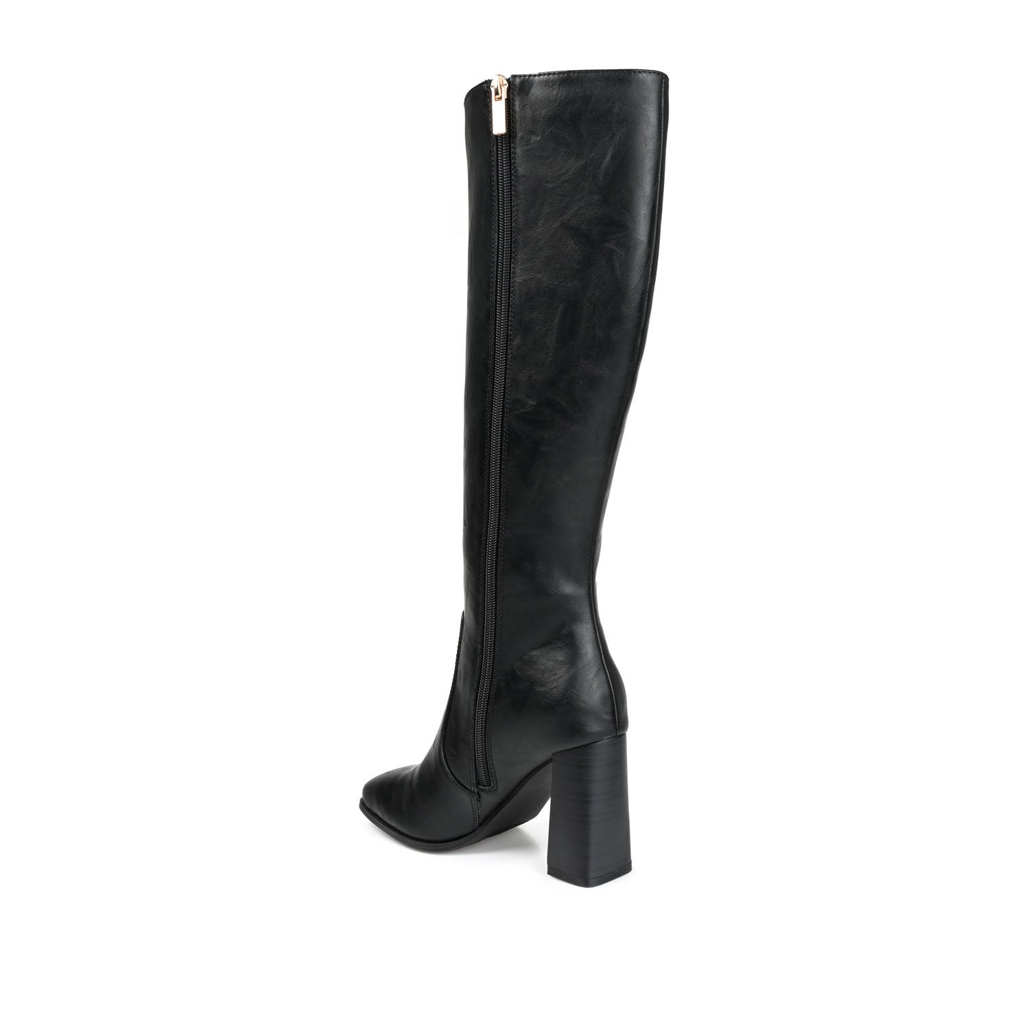 Journee Collection KARIMA TALL BOOTS IN WIDE CALF Off White PU