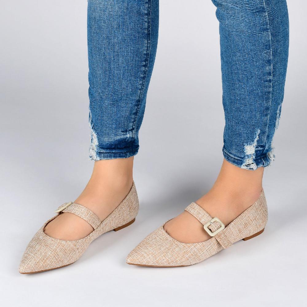 Journee Collection KARISSA MARY JANE FLATS IN FAUX SUEDE Black