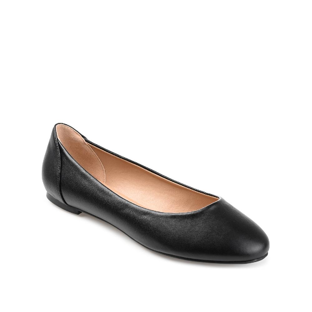 Journee Collection KAVN BALLET FLATS IN FAUX LEATHER White