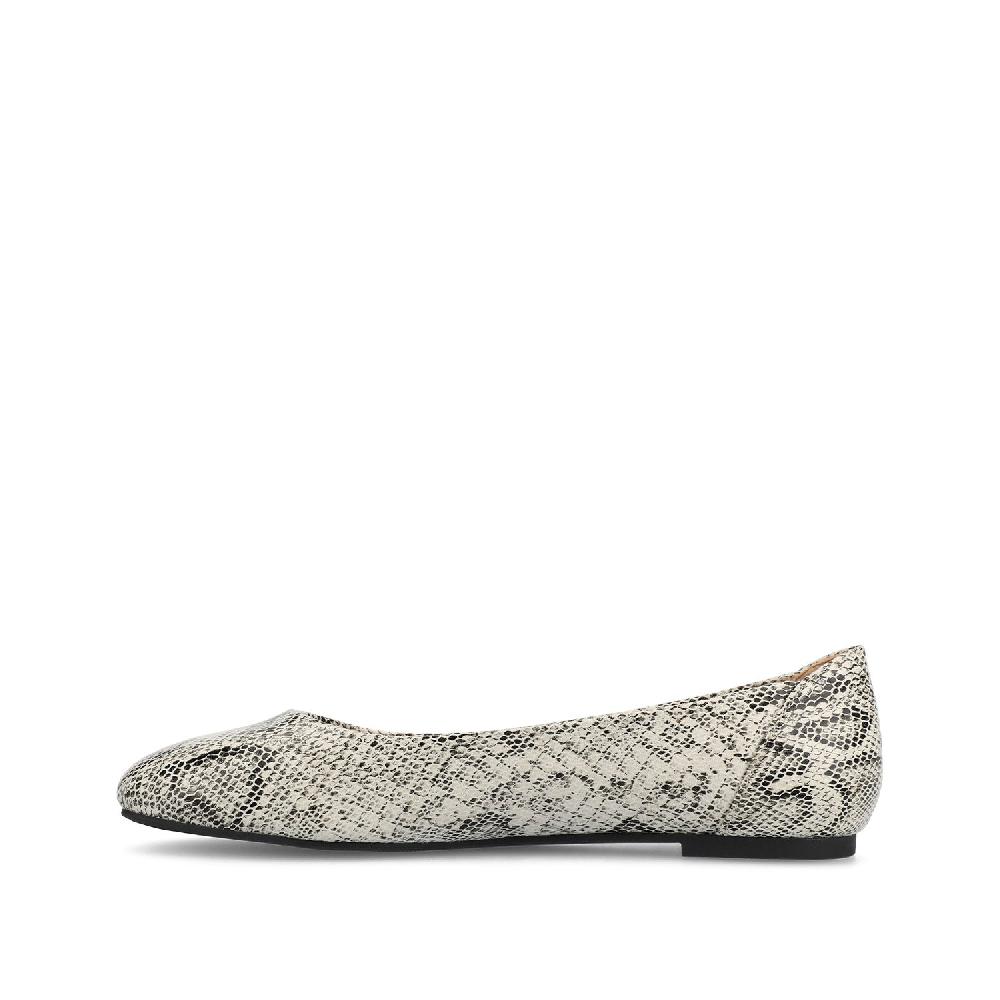 Journee Collection KAVN BALLET FLATS IN MULTI PRINT White Snake