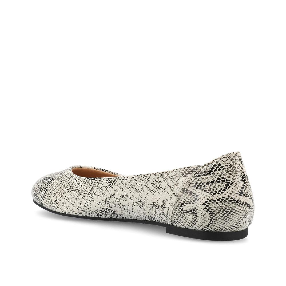 Journee Collection KAVN BALLET FLATS IN MULTI PRINT White Snake