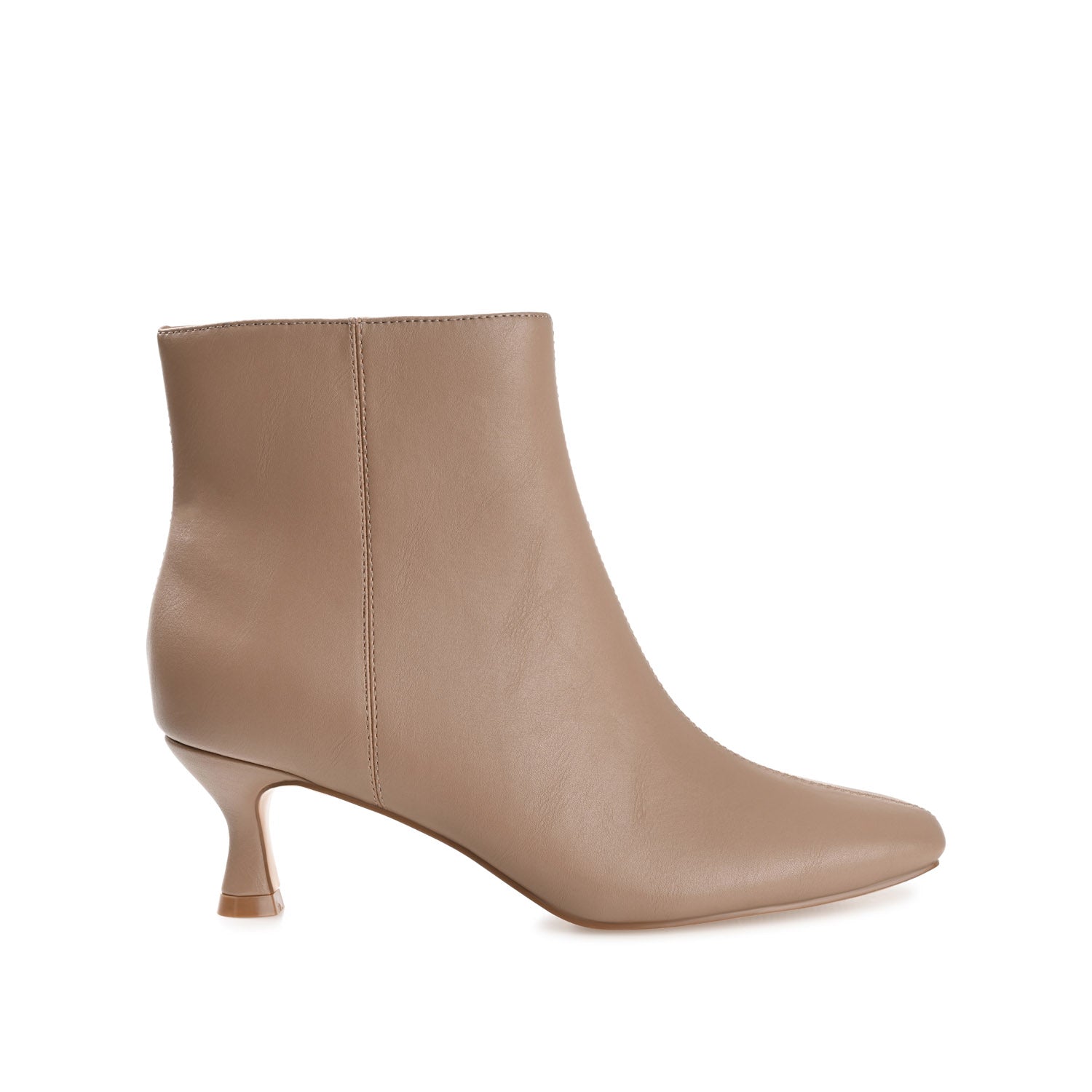 journee collection KELSSA POINTED TOE BOOTIES IN FAUX LEATHER Taupe