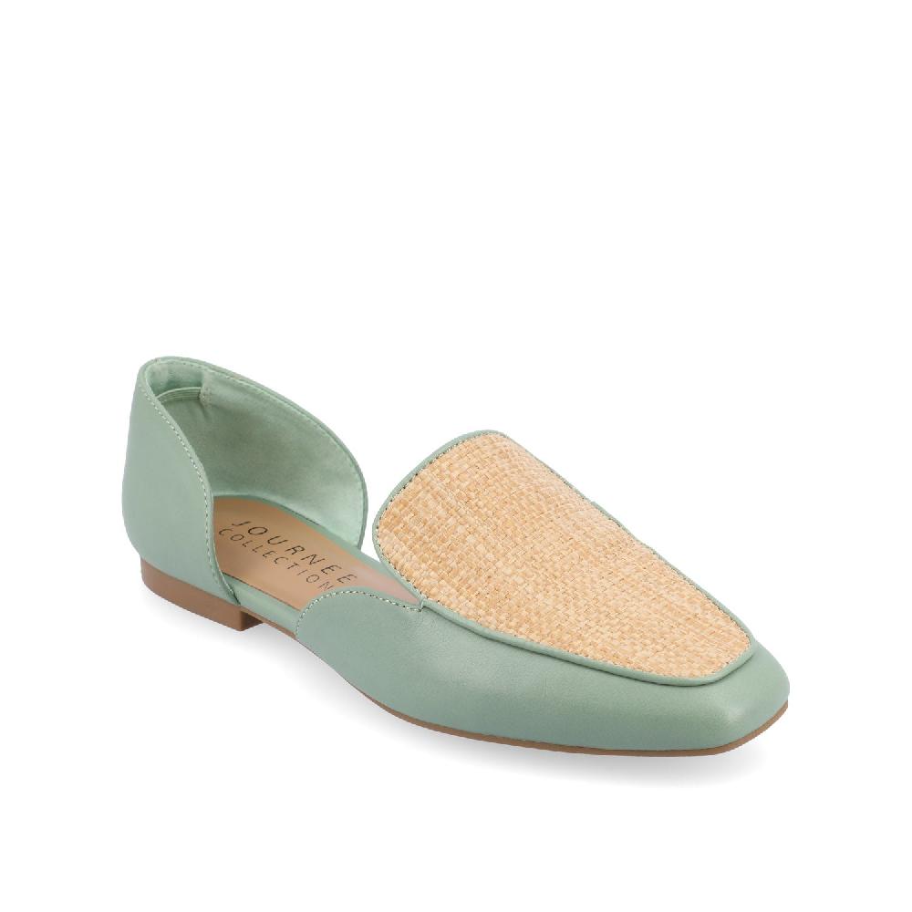 Journee Collection KENNZA LOAFER FLATS IN FAUX LEATHER Sage