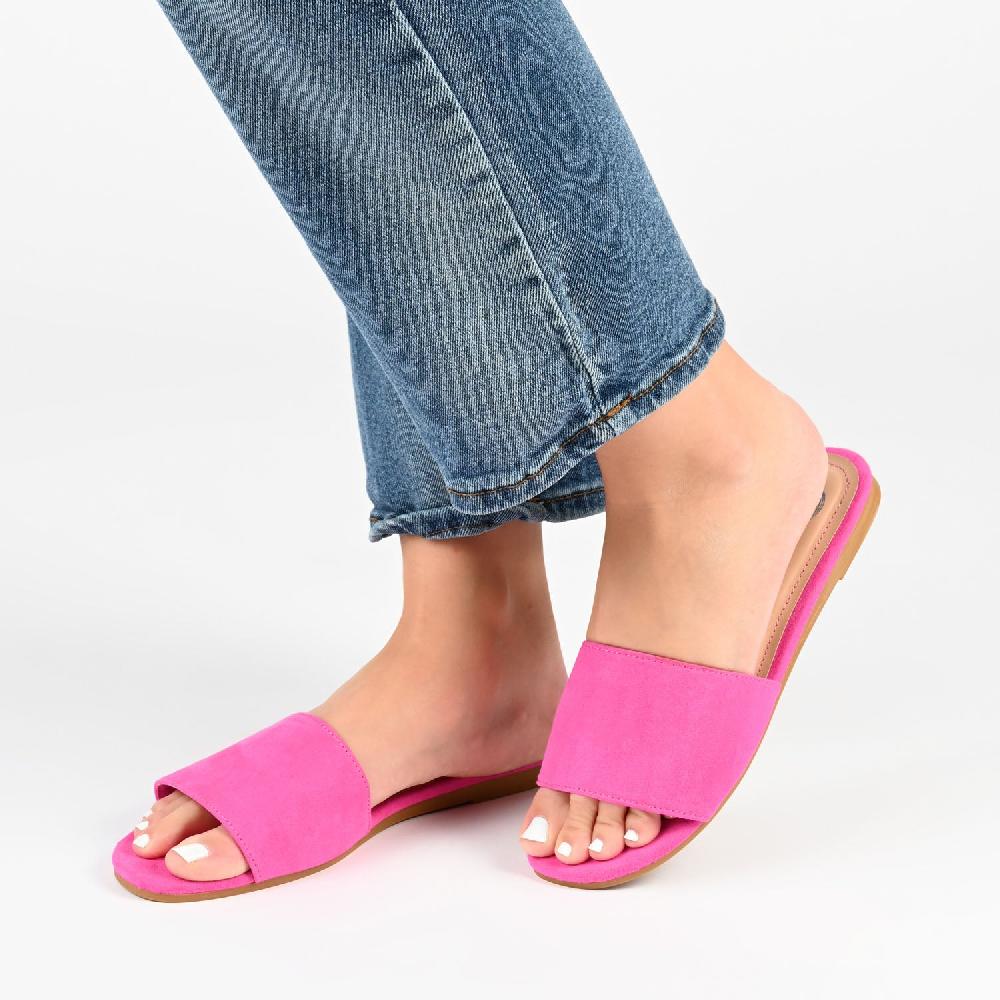 Journee Collection KOLINNA STATEMENT SLIDE SANDALS IN WIDE Mauve