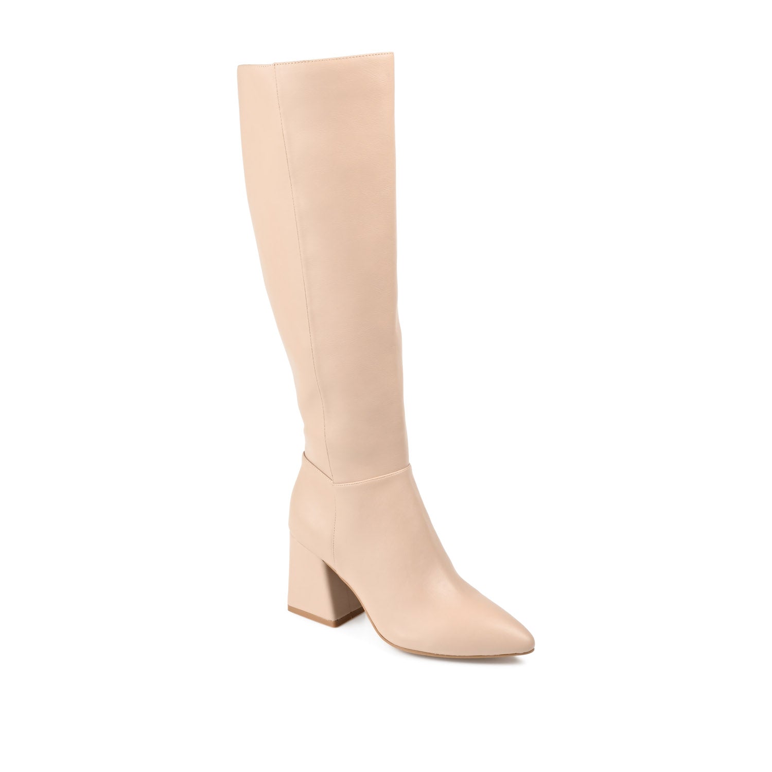 Journee Collection LANDREE KNEE-HIGH BOOTS IN FAUX LEATHER Bone