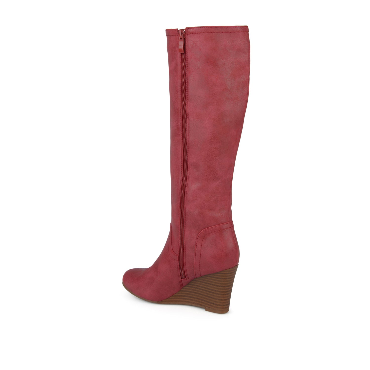 Journee Collection LANGLY KNEE-HIGH BOOTS IN WIDE CALF Red