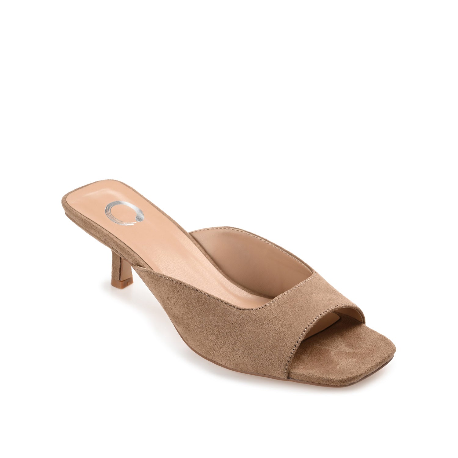 Journee Collection LARNA FAUX SUEDE PEEP TOE KITTEN HEELS Sage
