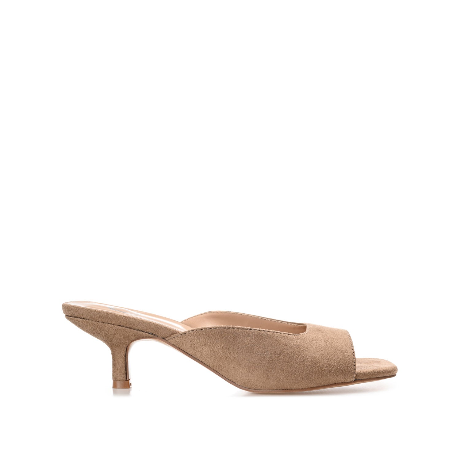 journee collection LARNA FAUX SUEDE PEEP TOE KITTEN HEELS Sage